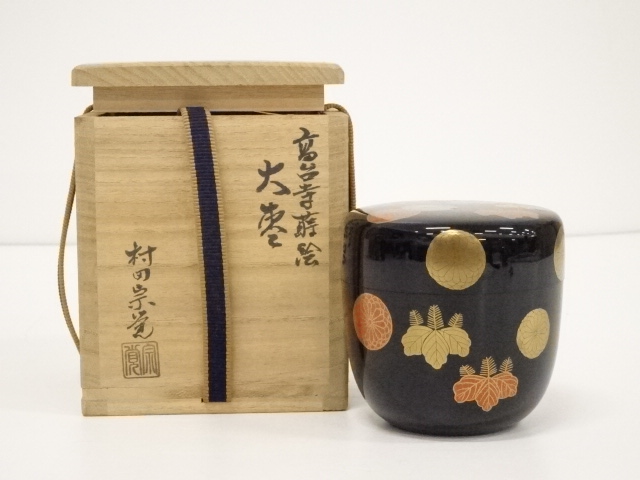 JAPANESE TEA CEREMONY / NATSUME (TEA CADDY ) / MAKI-E LACQUER / BY SOKAKU MURATA